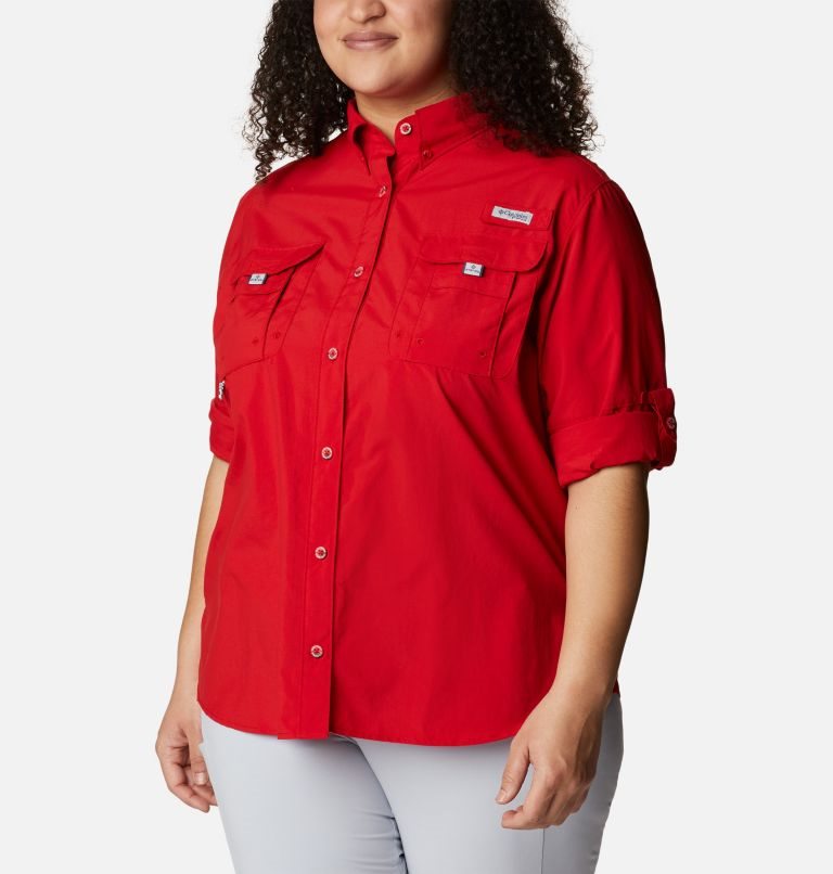 Camasa Columbia PFG Bahama Long Sleeve Dama Rosii | Plus Size LQ1QMAS78